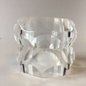 Clear Plastic Bangle Acrylic Translucent Bracelet Contemporary Costume Jewelry